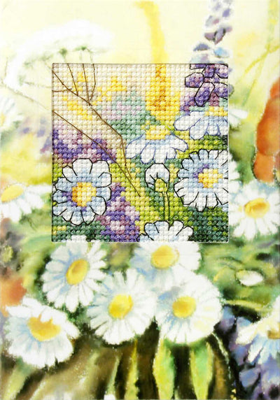 Orchidea Cross Stitch Kit- Greetings Card- Daisies  ~ ORC.6211