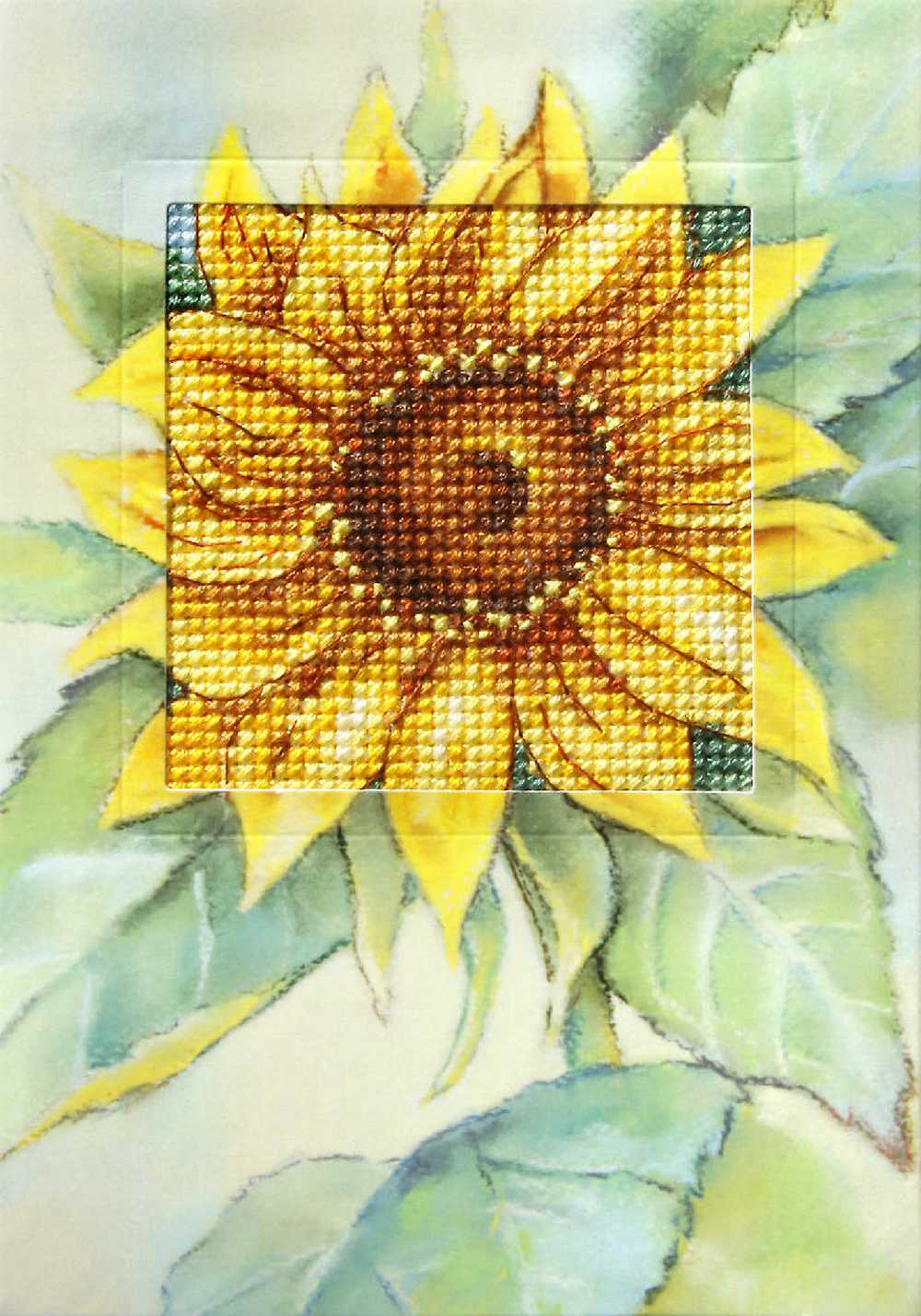 Orchidea Counted Cross Stitch Kit- Greetings Card- Sunflower  ~ ORC.6229