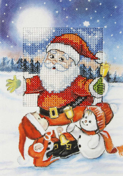 Orchidea Counted Cross Stitch Kit- Greetings Card- Santa Claus  ~ ORC.6245