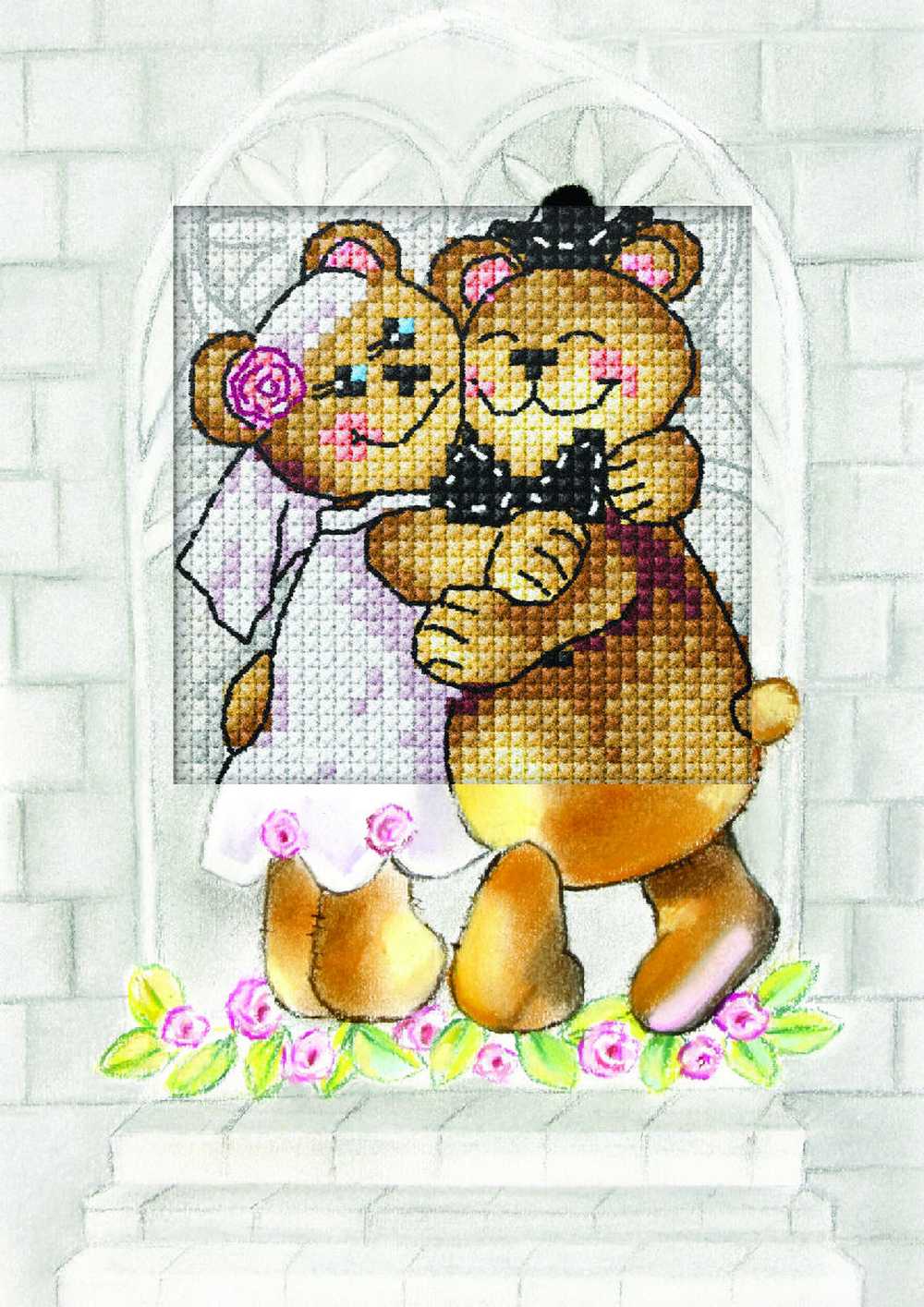 Orchidea Counted Cross Stitch Kit- Greetings Card- Just Married 2  ~ ORC.6272