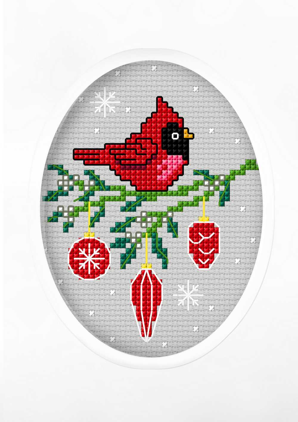 Orchidea Counted Cross Stitch Kit- Greetings Card- Cardinal  ~ ORC.6287