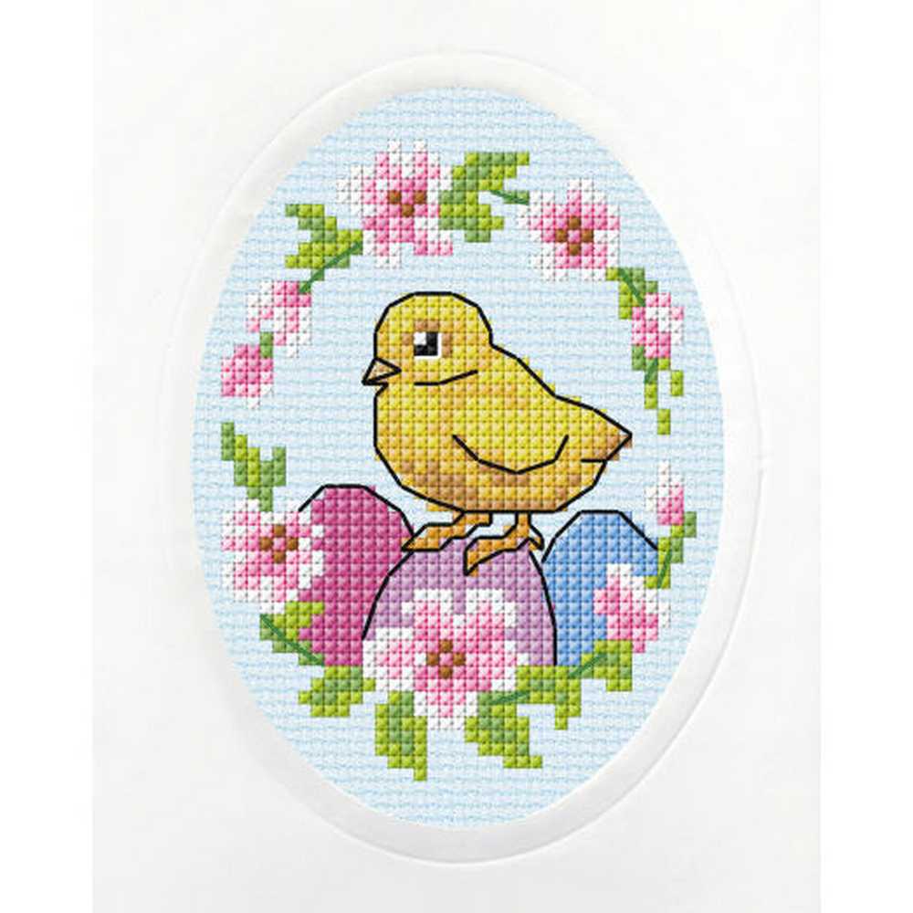Orchidea Counted Cross Stitch Kit- Greeting Card- Easter Chicken  ~ ORC.6290