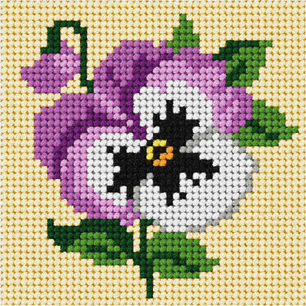 Orchidea Needlepoint Kit- My First Tapestry- Mini- Pansy  ~ ORC.6750