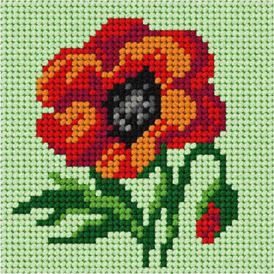 Orchidea Needlepoint Kit- My First Tapestry- Mini- Poppy  ~ ORC.6751