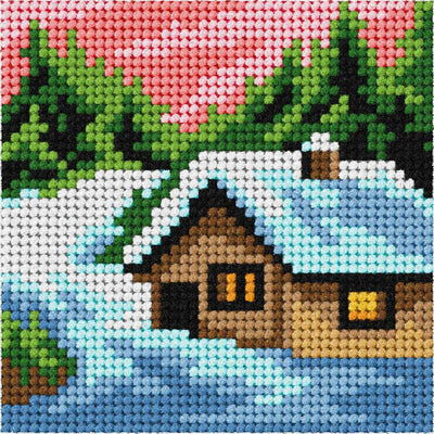 Orchidea Needlepoint Kit- My First Tapestry- Mini- Winter Landscape  ~ ORC.6755