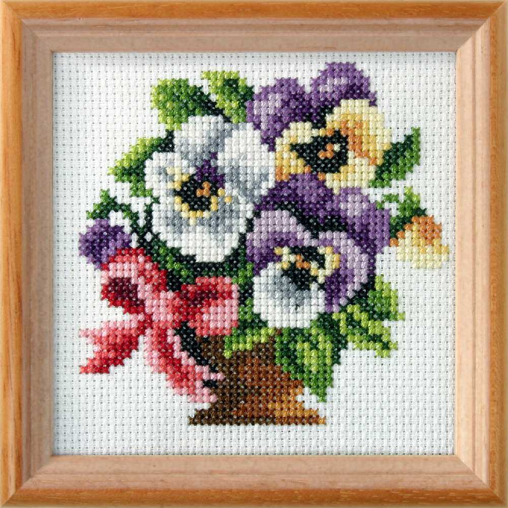 Orchidea Cross Stitch Kit- Pansies  ~ ORC.7591