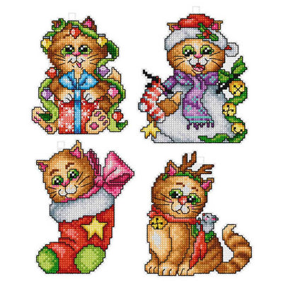 Orchidea Counted Cross Stitch Kit- Cats- Set of 4  ~ ORC.7627