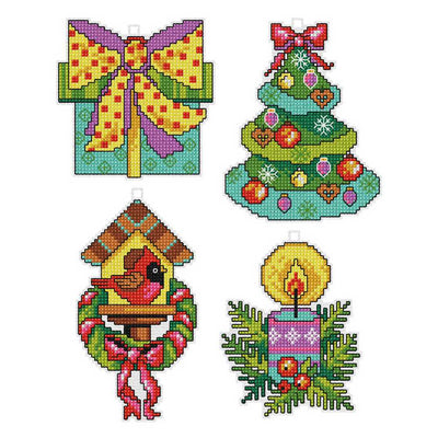 Orchidea Counted Cross Stitch Kit- Christmas Motifs- Set of 4  ~ ORC.7654