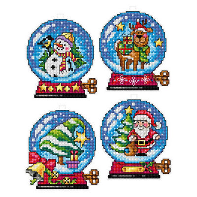 Orchidea Counted Cross Stitch Kit- Christmas Ornaments- Set of 4  ~ ORC.7669