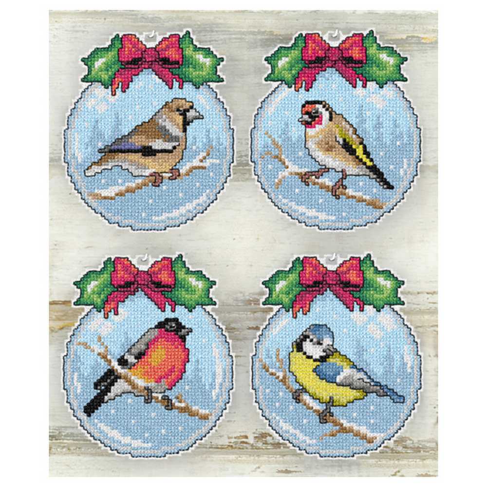 Orchidea Counted Cross Stitch Kit- Birds- Set of 4  ~ ORC.7685