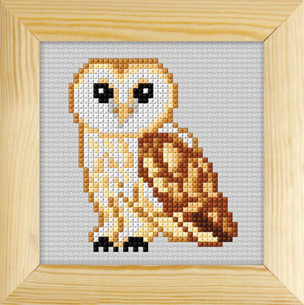 Orchidea Counted Cross Stitch Kit- with Frame- Owl  ~ ORC.7727