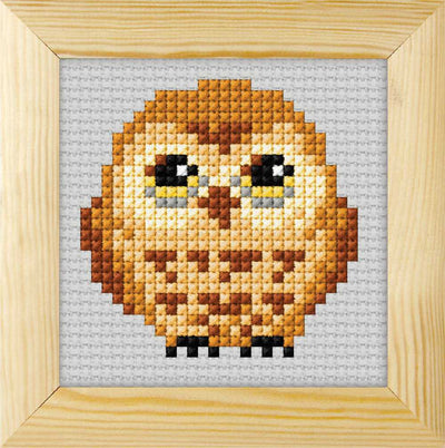 Orchidea Counted Cross Stitch Kit- with Frame- Owl  ~ ORC.7728