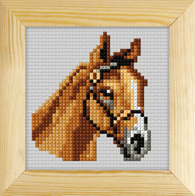 Orchidea Counted Cross Stitch Kit- with Frame- Horse  ~ ORC.7733