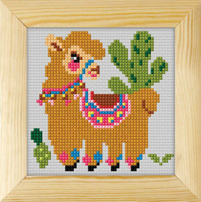 Orchidea Counted Cross Stitch Kit- with Frame- Llama  ~ ORC.7735