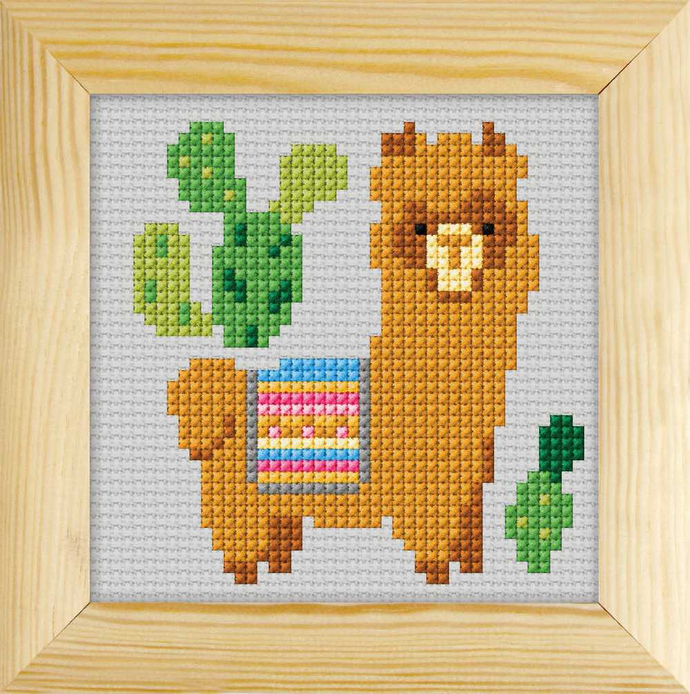 Orchidea Counted Cross Stitch Kit- with Frame- Llama  ~ ORC.7736