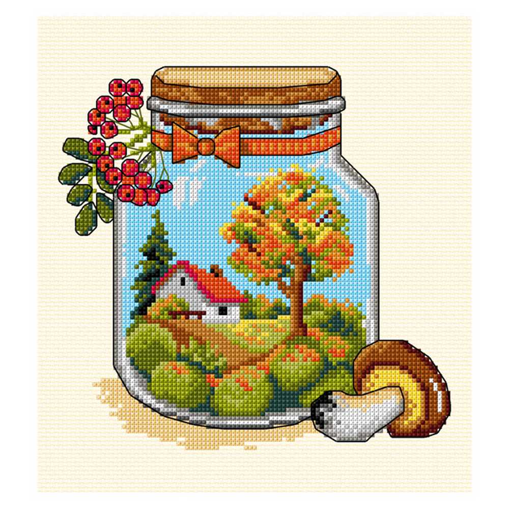 Orchidea Counted Cross Stitch Kit- Autumn Jar  ~ ORC.7773