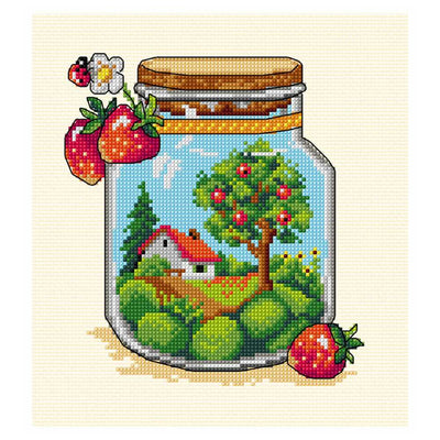 Orchidea Counted Cross Stitch Kit- Summer Jar  ~ ORC.7776