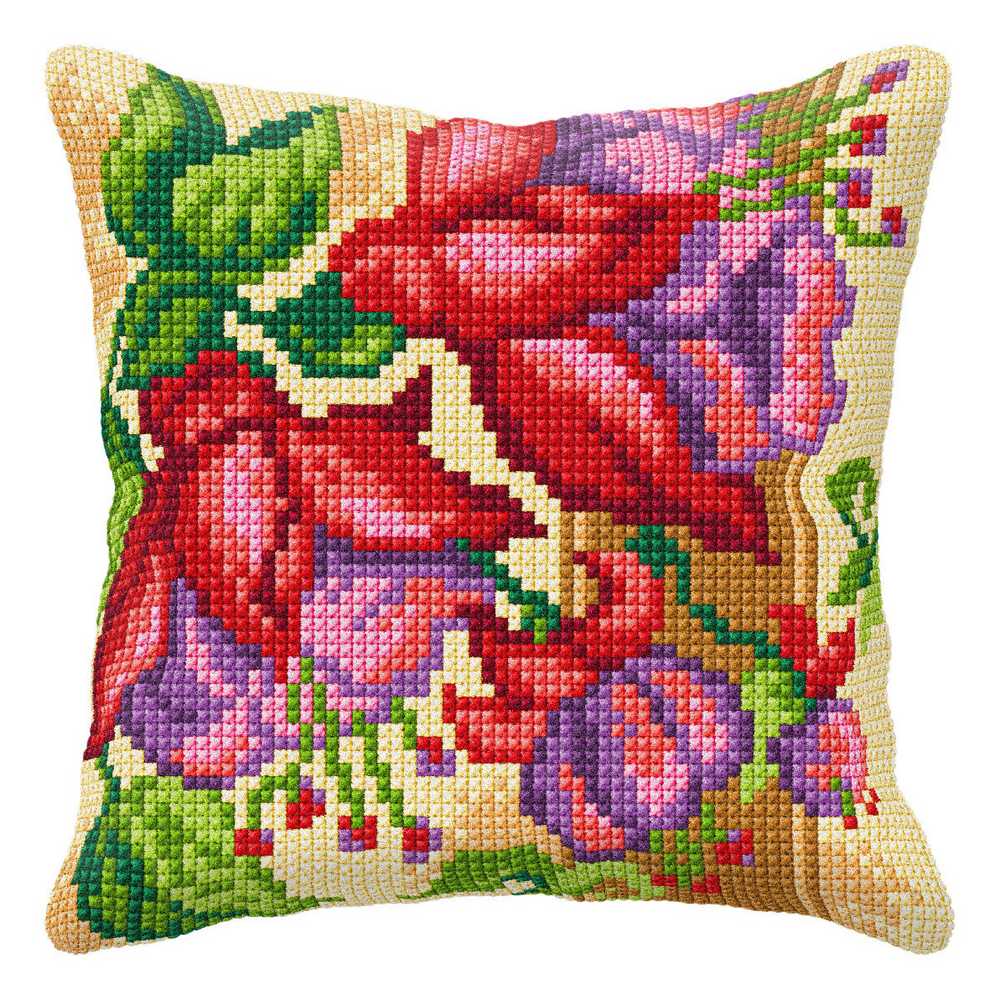 Orchidea Cross Stitch Kit- Cushion- Large- Exotic Flowers  ~ ORC.9024