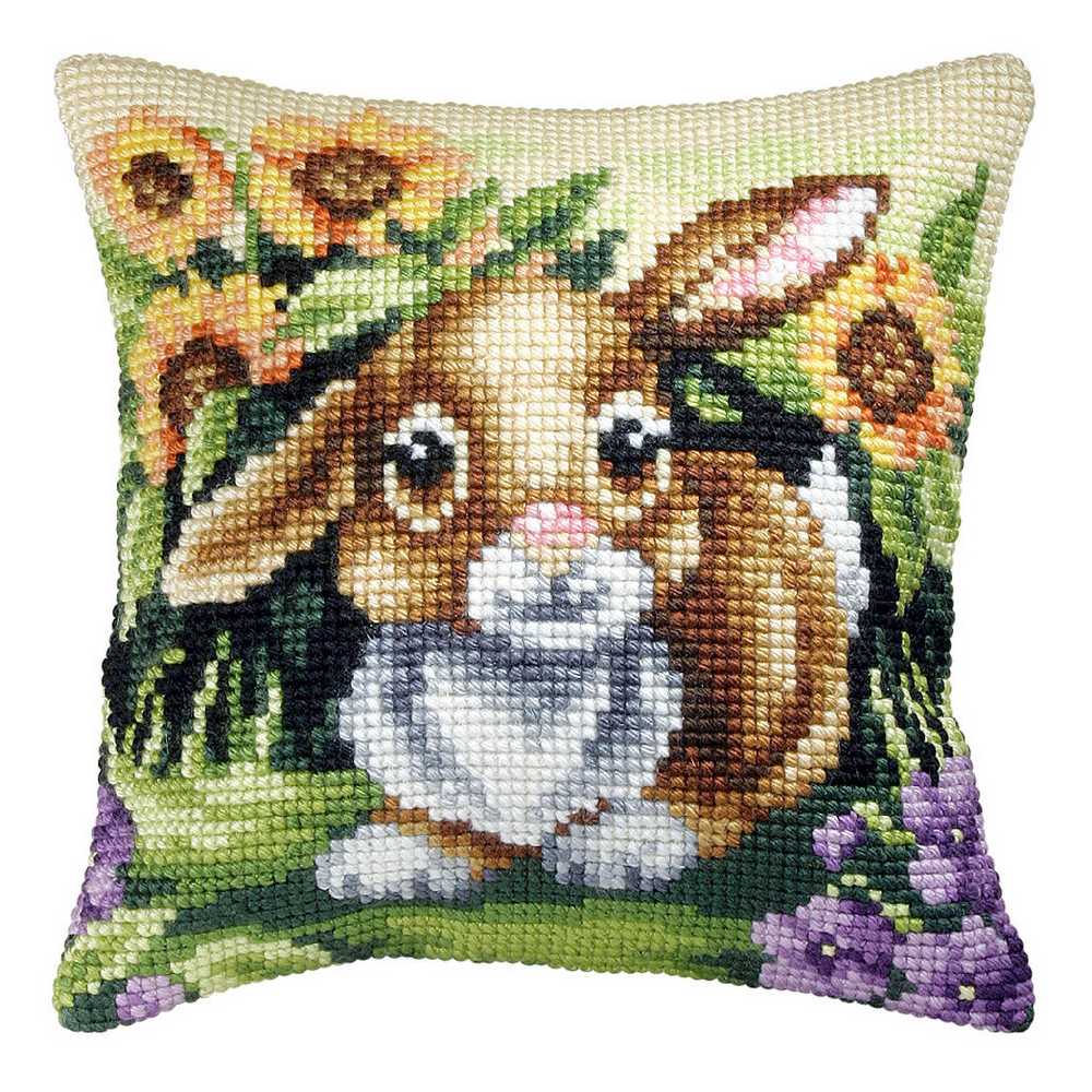 Orchidea Cross Stitch Kit- Cushion- Large- Bunny  ~ ORC.9026