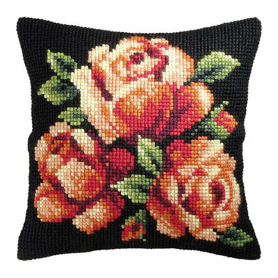 Orchidea Cross Stitch Kit- Cushion- Large- Red Roses  ~ ORC.9030