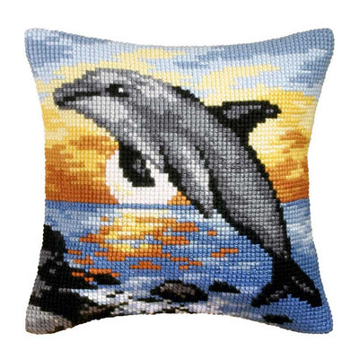 Orchidea Cross Stitch Kit- Cushion- Large- Dolphin  ~ ORC.9065