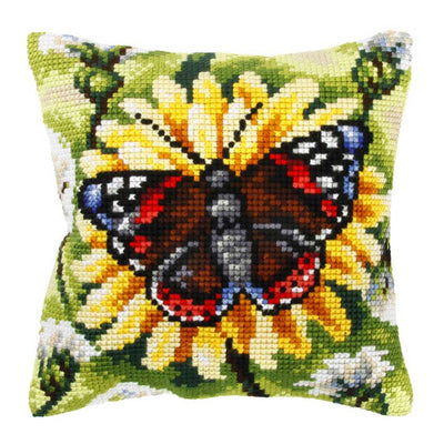Orchidea Cross Stitch Kit- Cushion- Large- Butterfly on Dandelion  ~ ORC.9252