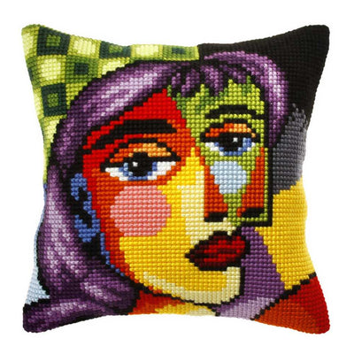 Orchidea Cross Stitch Kit- Cushion- Large- Picasso Inspiration 1  ~ ORC.9263
