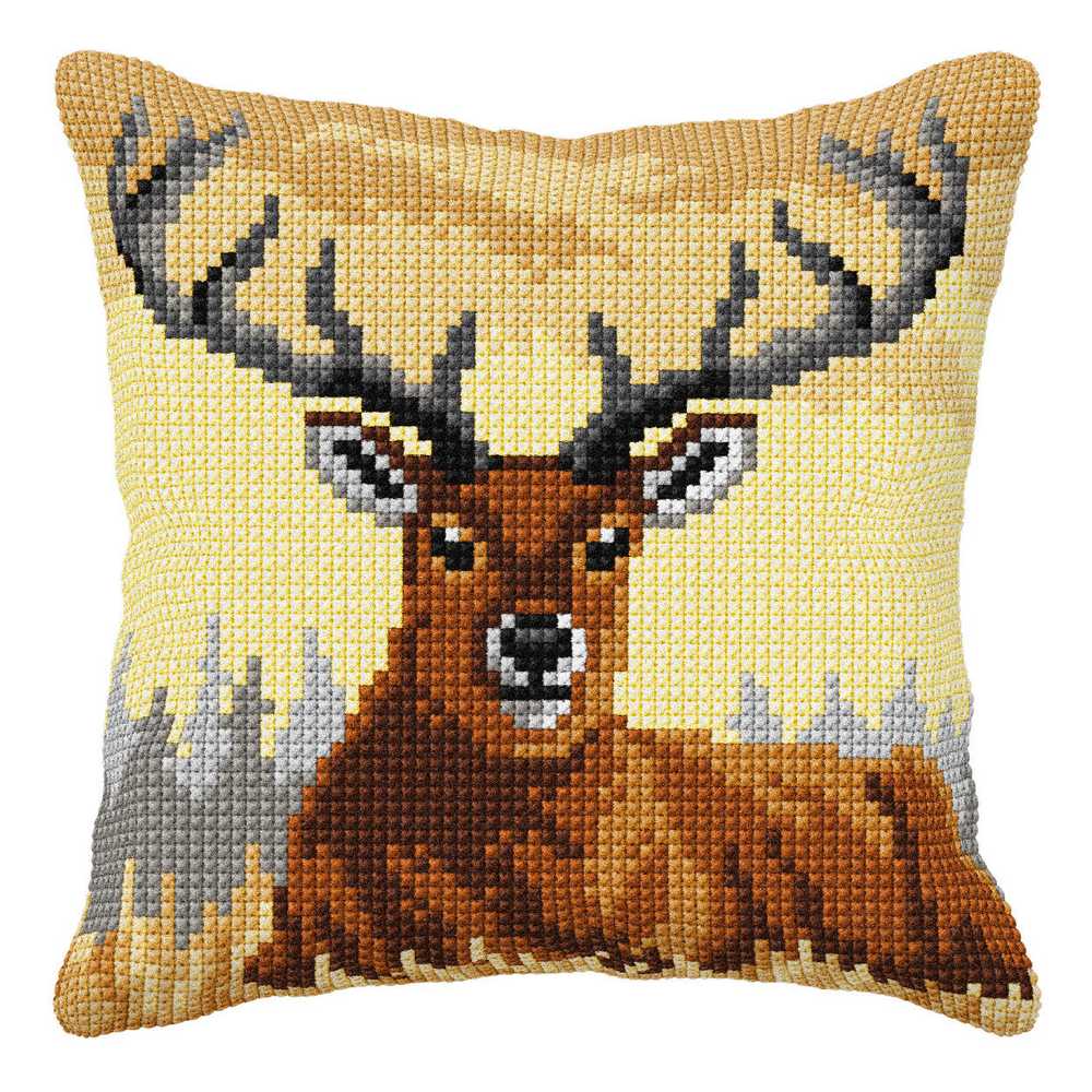 Orchidea Cross Stitch Kit- Cushion- Large- Deer  ~ ORC.9574