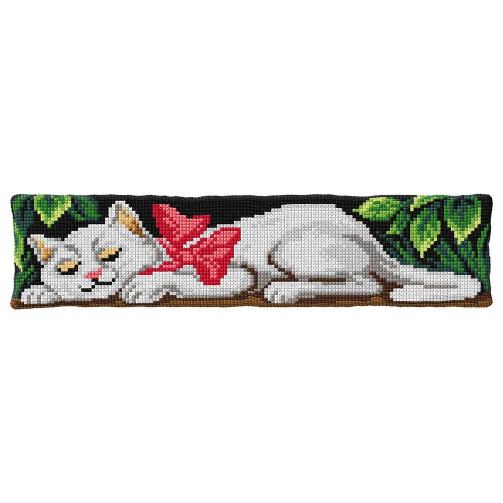 Orchidea Cross Stitch Kit- Cushion- Large- Sleeping Cat  ~ ORC.99011