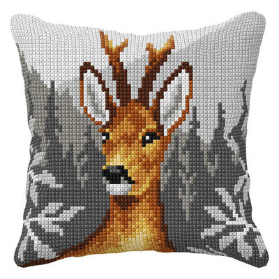 Orchidea Cross Stitch Kit- Cushion- Large- Deer  ~ ORC.99014