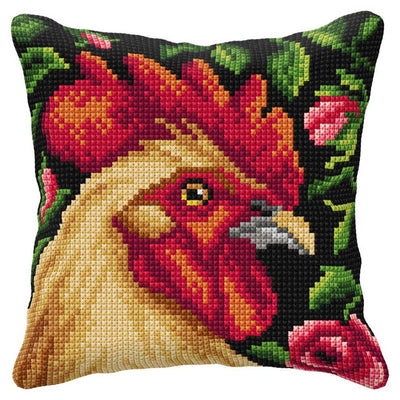 Orchidea Cross Stitch Kit- Cushion- Large- Rooster  ~ ORC.99018