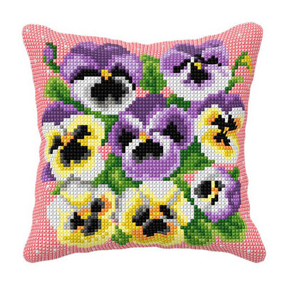 Orchidea Cross Stitch Kit- Cushion- Pansies  ~ ORC.99050