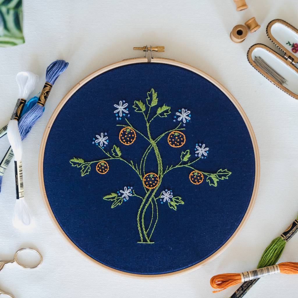 Orange Tree (Morris & Co Inspired) Kit ~ Paraffle Embroidery