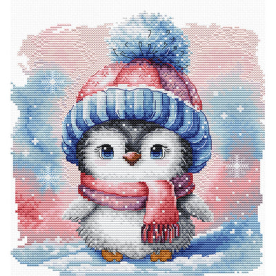 Frosty Christmas Penguin Cross Stitch Kit ~ AVA Stitch
