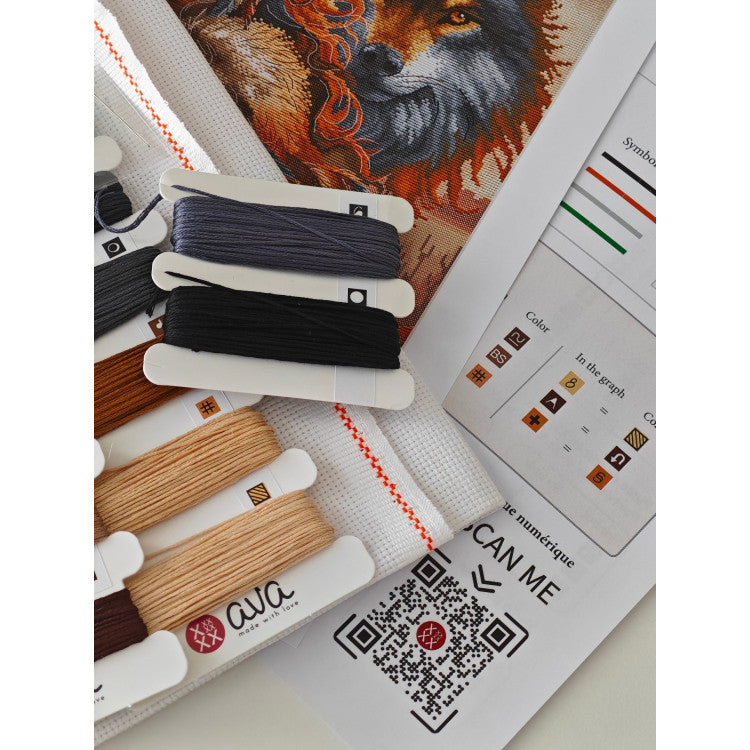 The Warrior & The Wolf Cross Stitch Kit ~ AVA Stitch