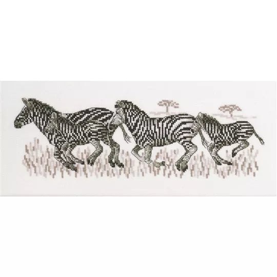 Zebras Cross Stitch Kit - Permin