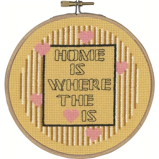 Home Is Cross Stitch Kit - Permin