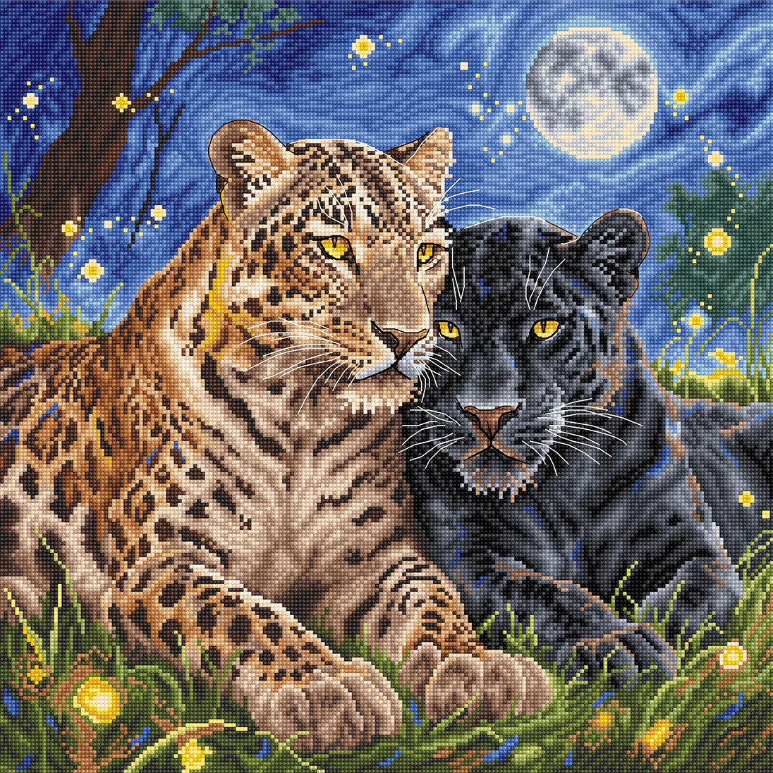 The Night of the Felines Cross Stitch Kit ~ AVA Stitch