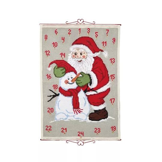 Snowman Santa Advent Cross Stitch Kit - Permin