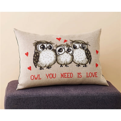 Owl You Need is Love Cross Stitch Kit - Permin
