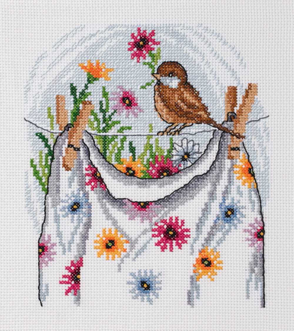 Laundry Cross Stitch Kit ~ Permin