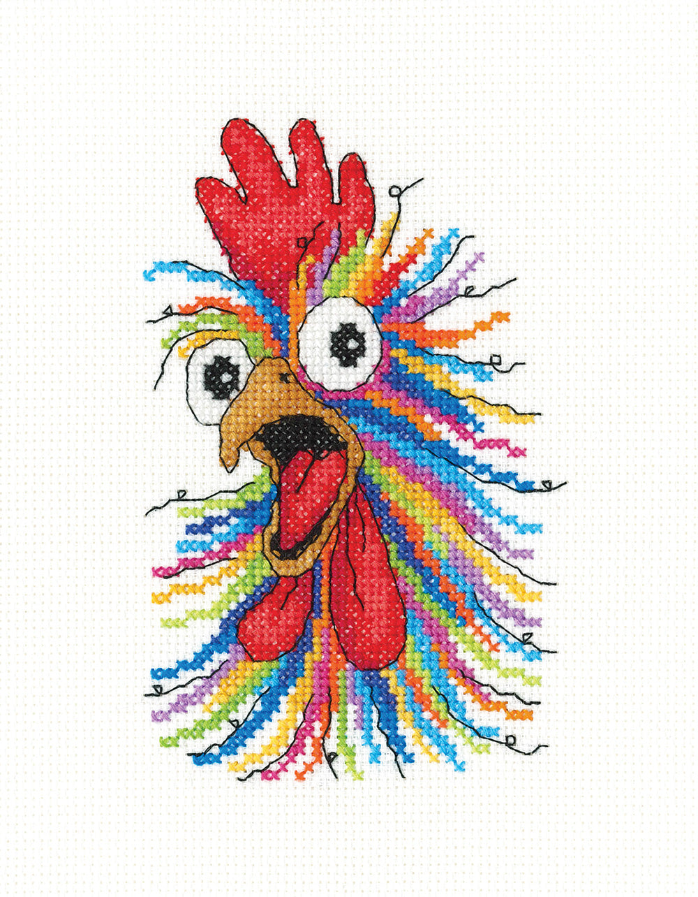 What's Up Cock Cross Stitch Kit Heritage Crafts