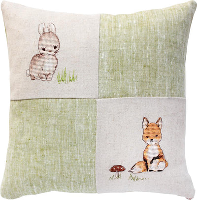 Fox & Rabbit Cushion Cross Stitch Kit - Luca S
