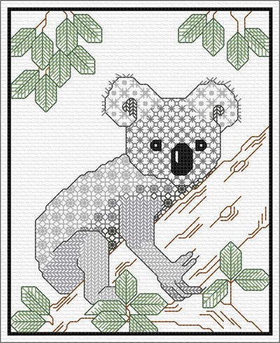 Koala Blackwork Kit  - Doodlecraft Design
