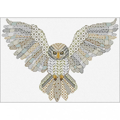 Small Owl Blackwork Kit  - Doodlecraft Design