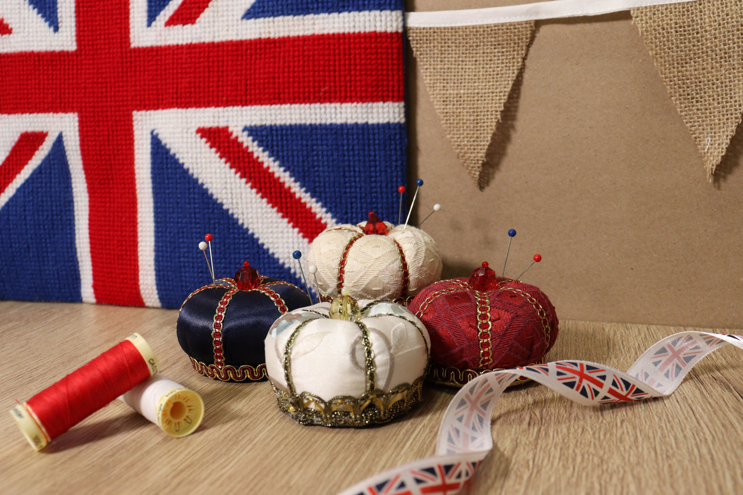 Crown Pincushion ~ Hobby Gift Colours Vary