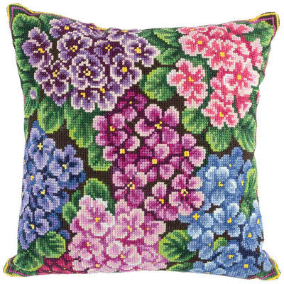 Violets Cushion Front Cross Stitch Kit ~ PANNA