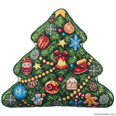 Christmas Tree Cushion Cross Stitch Kit ~ PANNA