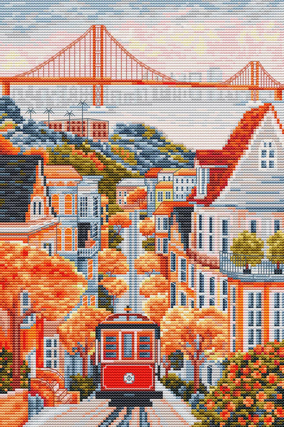 San Francisco Postcard Collection Cross Stitch Kit ~ Luca S