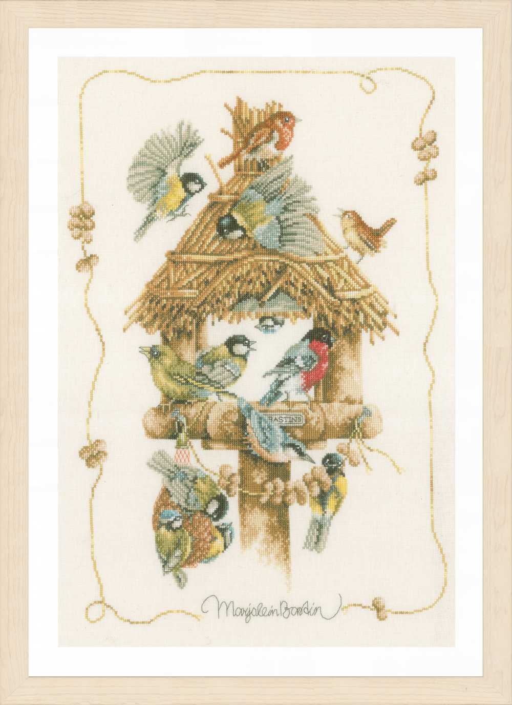 Birdhouse Cross Stitch Kit Lanarte (Evenweave)